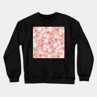 Lovely Spring Tulips & Daises Flowers Crewneck Sweatshirt